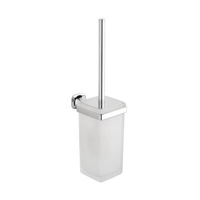 Toiletborstelhouder Sapho Aida Hangend 10.3×40.9 cm Chroom / Satijnglas