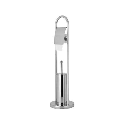 Toiletborstelhouder Sapho Samba Vrijstaand met Toiletrolhouder Chroom