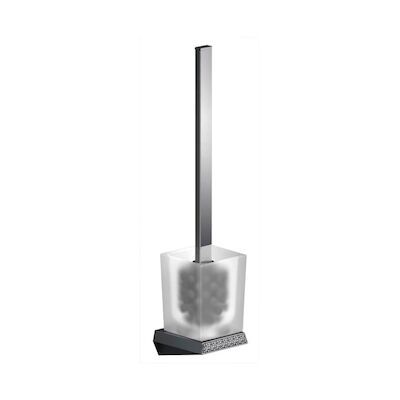 Toiletborstelhouder Sapho Soul Crystal Hangend Vierkant 8.8×41.5×8.6 cm Chroom