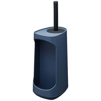 Toiletborstelhouder Tiger Tess Met Opbergfunctie Vrijstaand Swoop Borstel Flexibel Blauw – Zwart