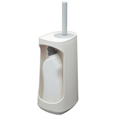 Toiletborstelhouder Tiger Tess Met Opbergfunctie Vrijstaand Swoop Borstel Flexibel Wit – Lichtgrijs