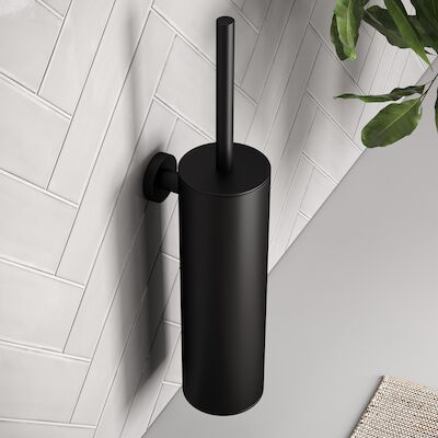 Toiletborstelset Brauer Black Wandmontage met PVD coating Mat Zwart