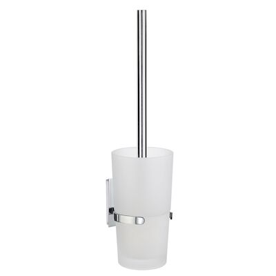 Toiletborstelset Smedbo Pool 38 x 9.6 cm Chroom en Mat Glas