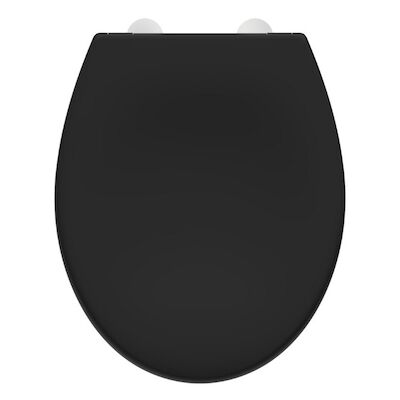 Toiletbril Schutte Lupos Softclose en Quick-Release Mat Zwart