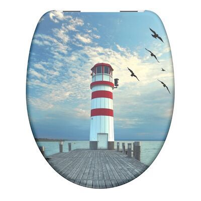 Toiletbril Schutte Lupos Softclose Lighthouse Blauw