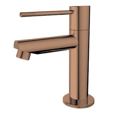 Toiletkraan Best Design Dijon-Ribera Uitloop Recht 14 cm 1-hendel PVD Glans Brons