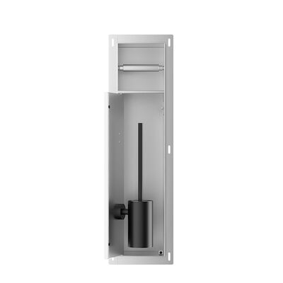 Toiletrol- en Borstelhouder Inbouw BWS Milan Betegelbaar RVS