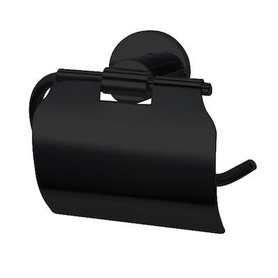 Toiletrolhouder Best Design Nero Zwart met klep