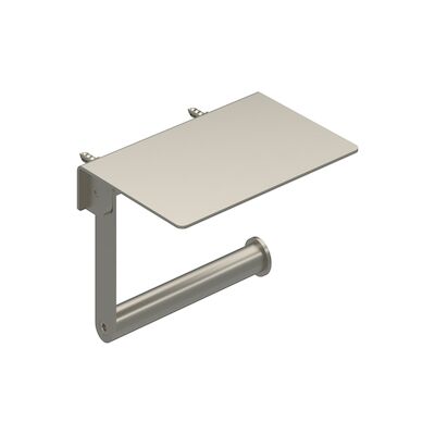 Toiletrolhouder IVY Met Planchet Geborsteld Nickel PVD
