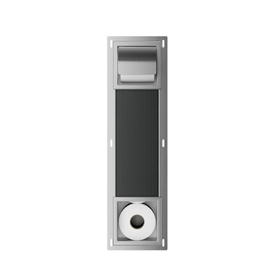 Toiletrolhouder met Klep en Reserverolhouder Inbouw BWS Milan RVS