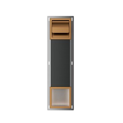 Toiletrolhouder met Klep en Reserverolhouder Inbouw Wiesbaden Rocko Geborsteld Brons Koper