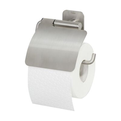 Toiletrolhouder met Klep Tiger Colar Geborsteld RVS