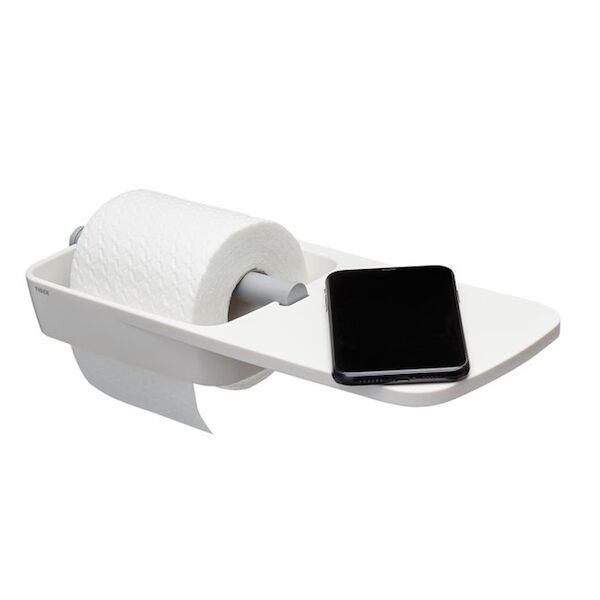 Toiletrolhouder Met Planchet Tiger Tess Wit – Lichtgrijs
