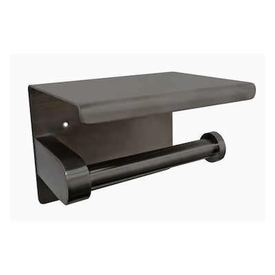 Toiletrolhouder met Plateau BWS RVS Antraciet
