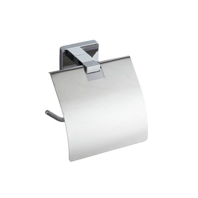 Toiletrolhouder Sapho Apollo 12.7×12.7 cm met Klep Chroom