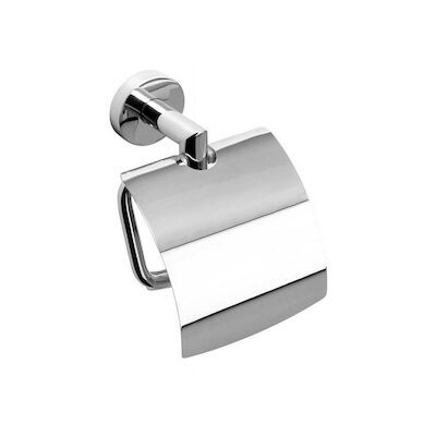 Toiletrolhouder Sapho X-Round 14.2×15 cm met Klep Chroom