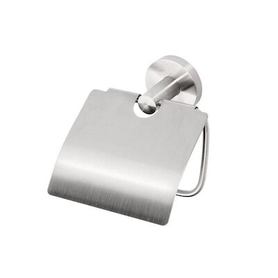 Toiletrolhouder Sapho X-Steel 13.5×16 cm met Klep Geborsteld RVS