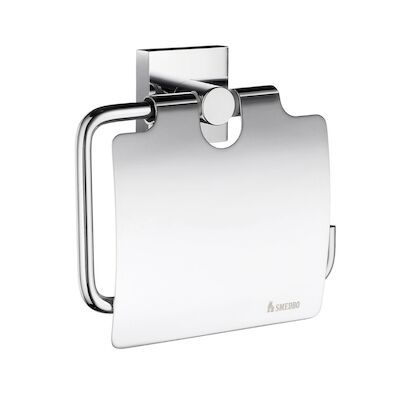 Toiletrolhouder Smedbo House met Klep Chroom