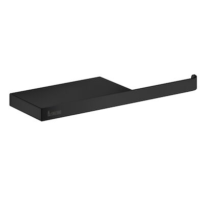 Toiletrolhouder Smedbo Outline met planchet Mat Zwart