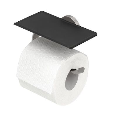 Toiletrolhouder Tiger Noon Met Planchet RVS Geborsteld