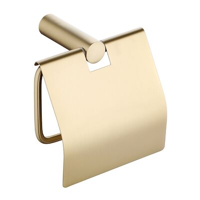 Toiletrolhouder Wiesbaden Ida Met Klep Geborsteld Messing Goud