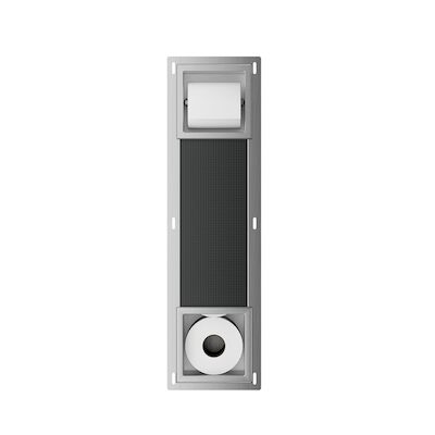 Toiletrolhouder Zonder Klep en Reserverolhouder Inbouw Wiesbaden Rocko RVS