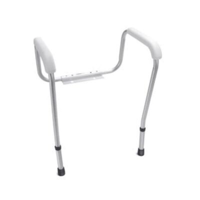 Toiletsteun Handicare Linido met Hulppoot 53×81 cm in Hoogte Verstelbaar Wit