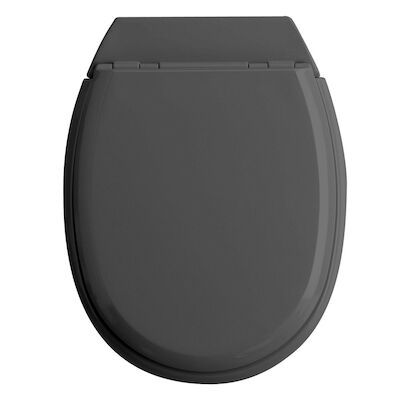 Toiletzitting Allibert Atlas Afklikbaar 37×5,1×48 cm Geperst Hout Antraciet grijs