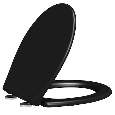 Toiletzitting Allibert Dolceo Afklikbaar 37×5,5×46,5 cm SoftClose Katoen Mat Zwart