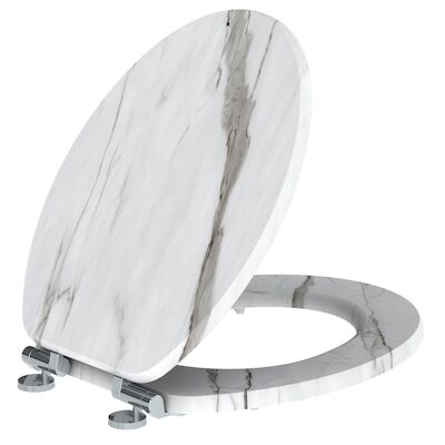 Toiletzitting Allibert Naturo 36,7x5x45 cm Wit Marmer