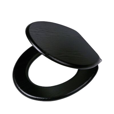 Toiletzitting Tiger Blackwash Softclose Hout Zwart