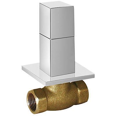 Tres Cuadro Stopkraan met schroefdraad 1/2 Chroom 00715501