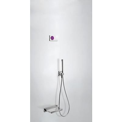 Tres electronische digitale bad inbouwthermostaat met handdouche en baduitloop chroom 09286556