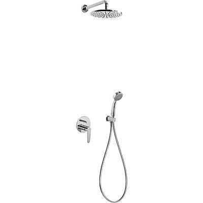 Tres Flat Inbouwd met doucheset Chroom 20418002