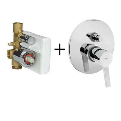 Tres Prima inbouw douchekraan met omsteller chroom 08518012