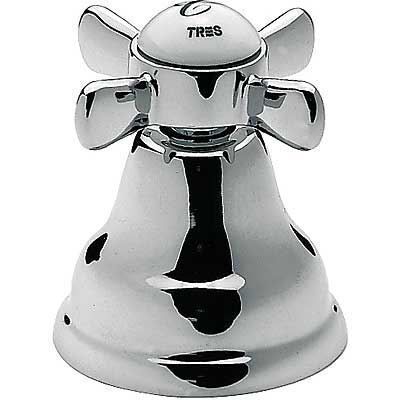 Tres Retro Stopkraan Warm 124125C Chroom