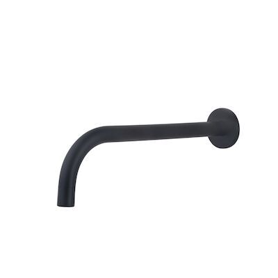 Uitloop BWS Voor Inbouwwastafelkraan Fit Rond 18 mm Uitloop 25 cm Mat Zwart