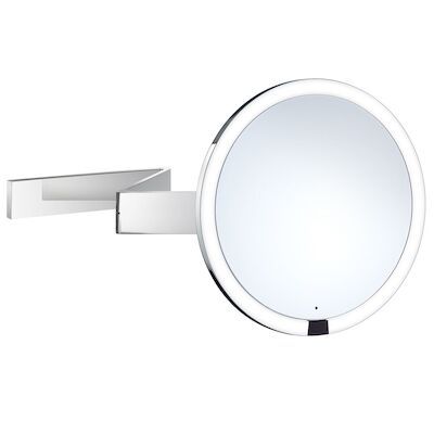 Uitschuifbare Scheer/Make-up Spiegel Rond LED Smedbo Outline 20×38