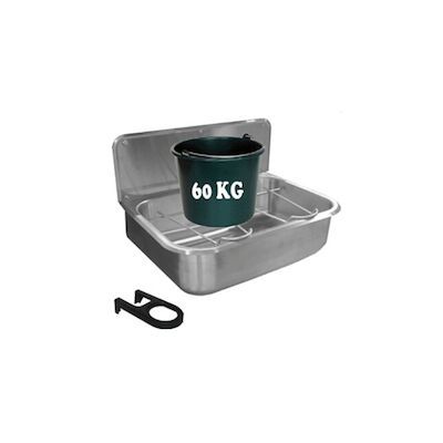 Uitstort Gootsteen Loggere 56×40 cm met Klaprooster RVS