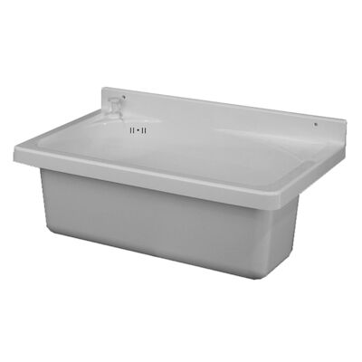 Uitstortgootsteen VMK GO Reo Kunststof Wit 62 cm Met Zeeppomp