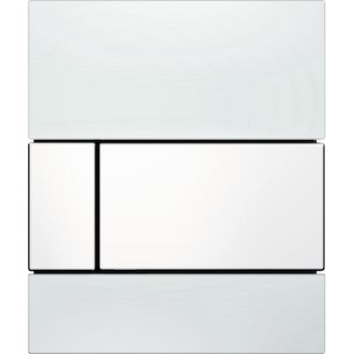 Urinoir Bedieningsplaat TECE Square Glas Wit 10,4×12,4 cm (met witte toetsen)