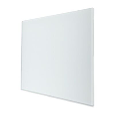 Ventilatierooster Design BWS Ventilatie Vierkant 12.5cm Vlak Glas Mat Wit