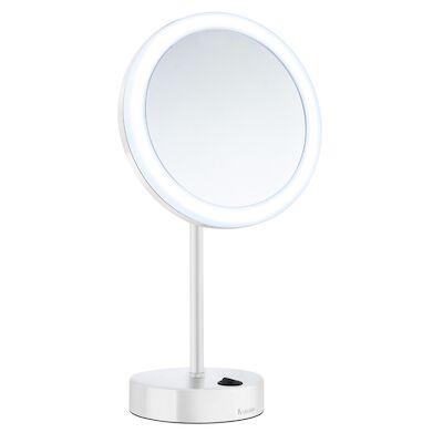 Vergrotingsspiegel Smedbo Outline Vrijstaand met LED PMMA Dual Light Wit