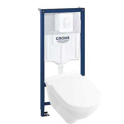 Villeroy & Boch O.Novo Direct Flush met Grohe Rapid SL en wit bedieningspaneel