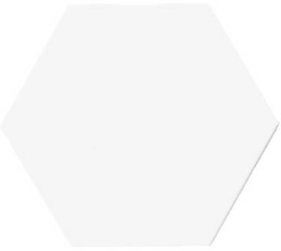 Vloertegel Terre d'Azur Hexagonale 17×15 cm Wit Mat 0,5 M2