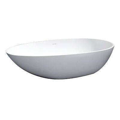 Vrijstaand bad Best Design Puur Mat wit 180x90x58cm Solid Surface Mat Wit