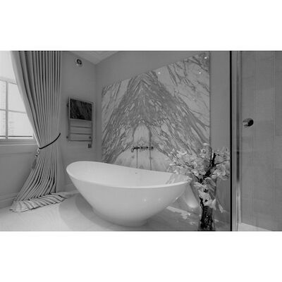 Vrijstaand Bad Crosstone Solid Surface 189x90x56 cm Mat Wit