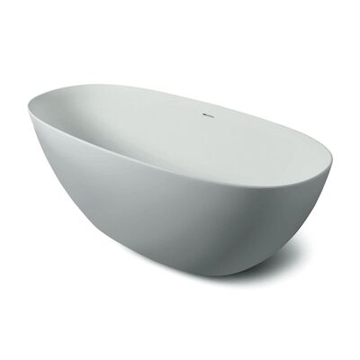Vrijstaand Bad Luca Sanitair Vasca Solid Surface 170x76x57 cm incl. Afvoerset Mat Wit