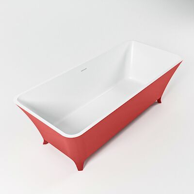 Vrijstaand Bad MONDIAZ LUNDY 170x75cm Kleur Fire / Talc