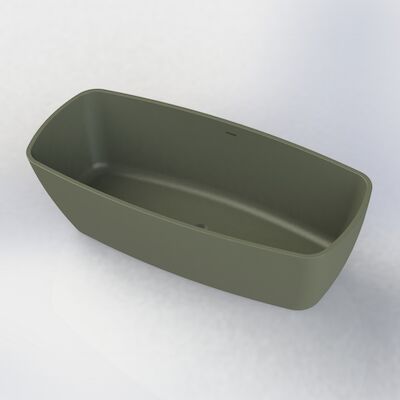 Vrijstaand Ligbad Arcqua Cali 174x78x55 cm Cast Marble Mat Groen